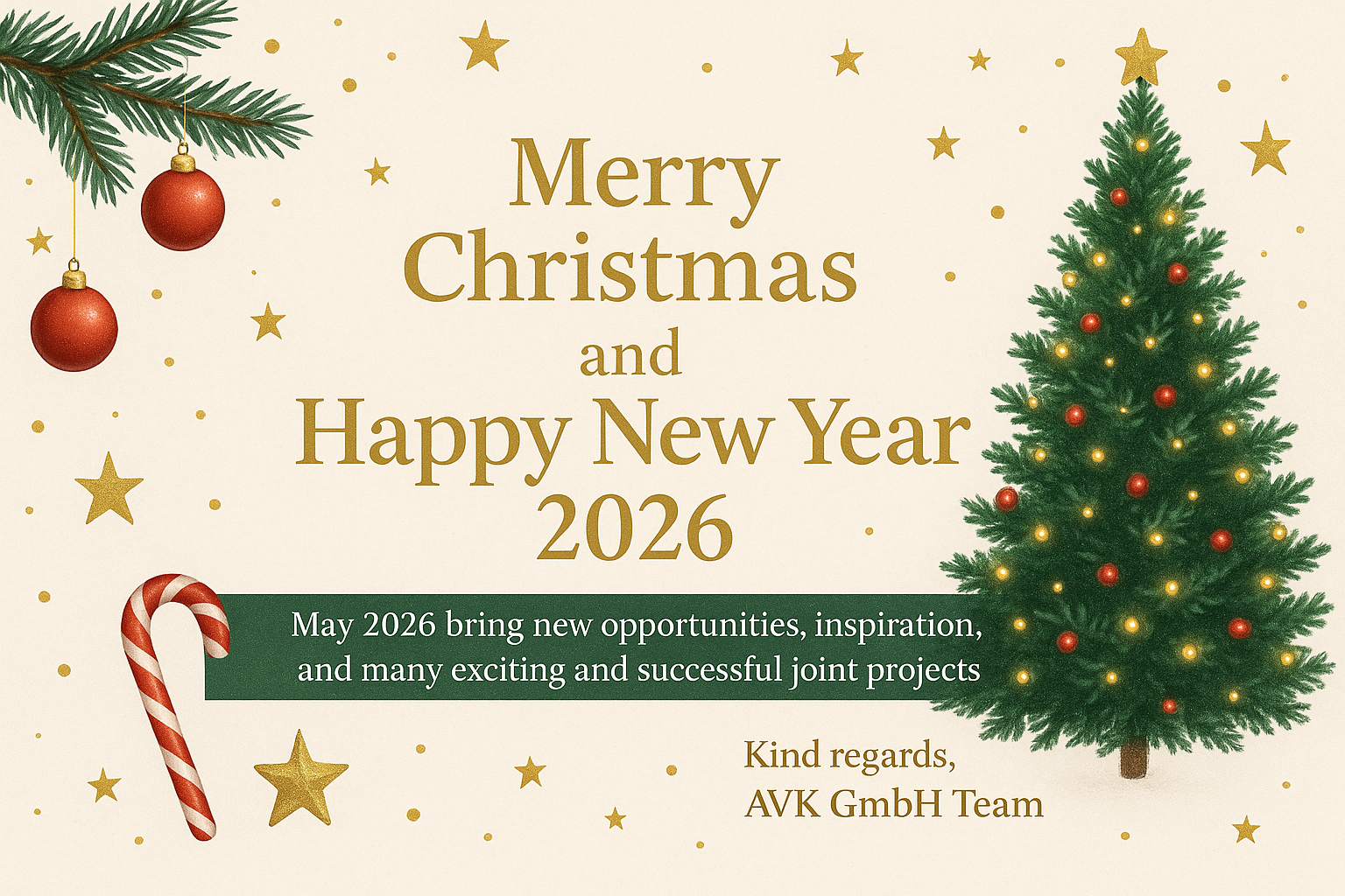 AVK GmbH поздравляет партнёров с Рождеством и Новым годом!
