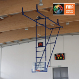 Ферма баскетбольная потолочная складная с электроприводом, сертификат FIBA