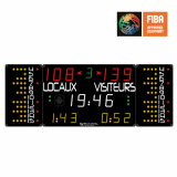 Универсальное табло для игровых видов спорта 3 модуля, видимость 90 м, одобрение FIBA