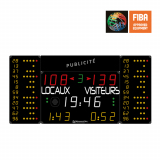 Универсальное табло для игровых видов спорта 3 модуля, видимость 90 м, одобрение FIBA