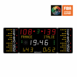 Универсальное табло для игровых видов спорта 3 модуля, видимость 90 м, одобрение FIBA