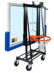 Тележка для хранения, транспортировки и установки баскетбольного щита